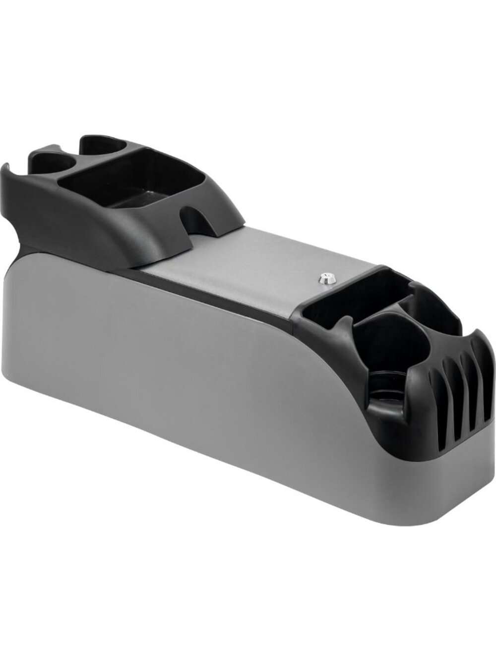 Spacious Center Console for Minivans & SUVs, Extra Cup Holders & Storage, Gray
